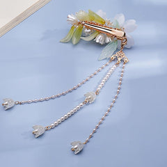 Lily Flower Tassel Metal Hair Clip Hair Accessories