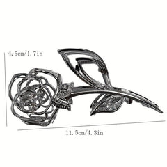 Hollowed Rose Flower Hair Claw Back Head Hair Accessories for Women