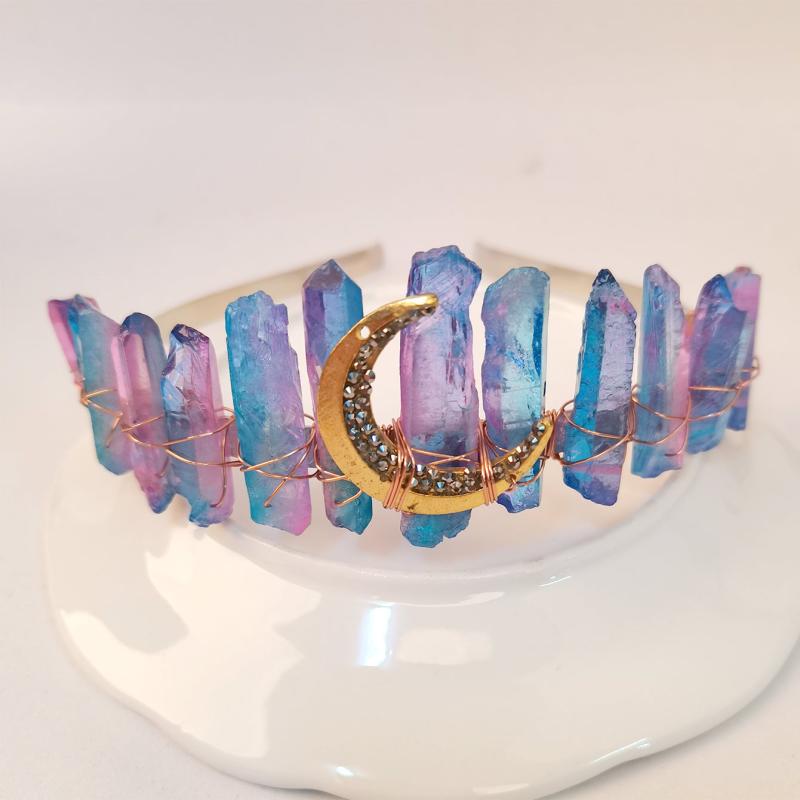 Moon Crystal Crown Bohemian Tiara Wedding Accessories