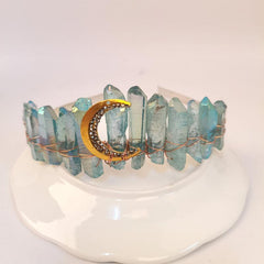 Moon Crystal Crown Bohemian Tiara Wedding Accessories