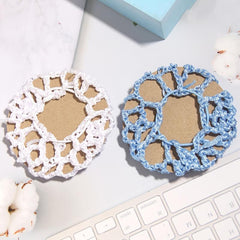 Crochet Hair Bun Cover With Faux Pearl Solid Head Bun Net Hair Accessories
