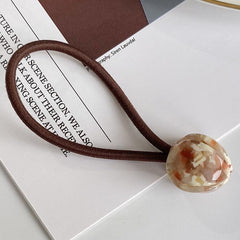 Romantic Flower Decor Hair Tie Elastic Ponytail Holder