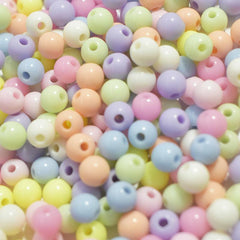 Pastel Acrylic Round Candy Beads Assorted Mix for Jewelry Making DIY Crafts