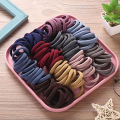 120pcs Elastic Hair Rope Seamless Hair Ring for Women
