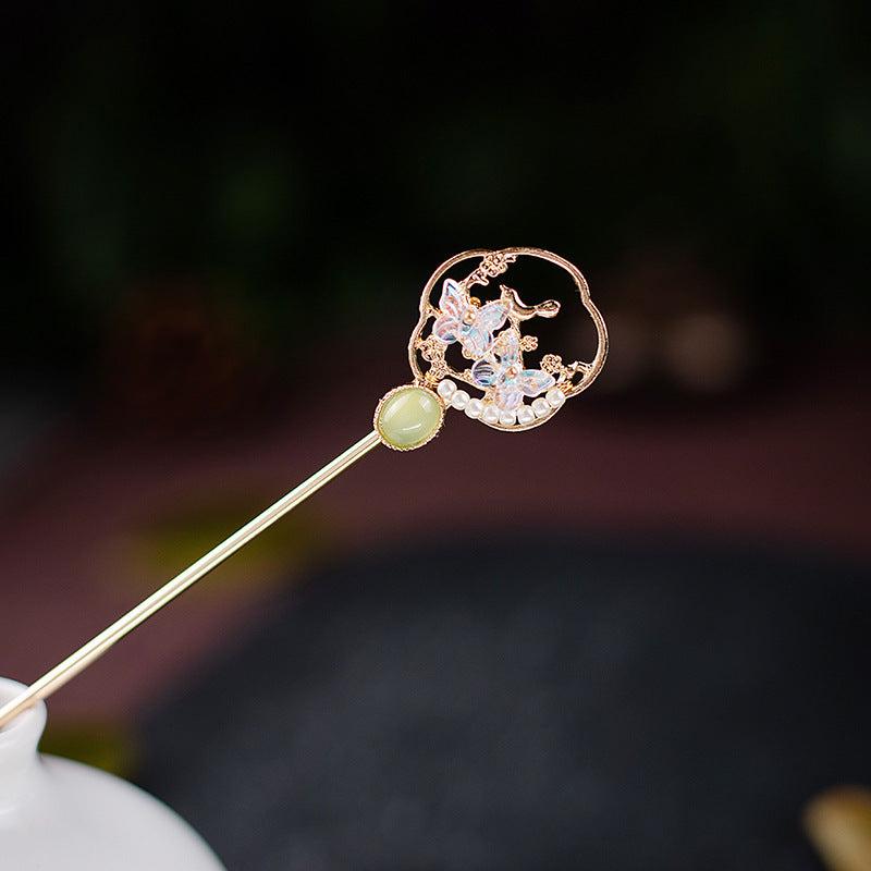 Flower Jewelry Hairpin Hair Stick Cheongsam Chinese Stye Headwear Hair Accessori