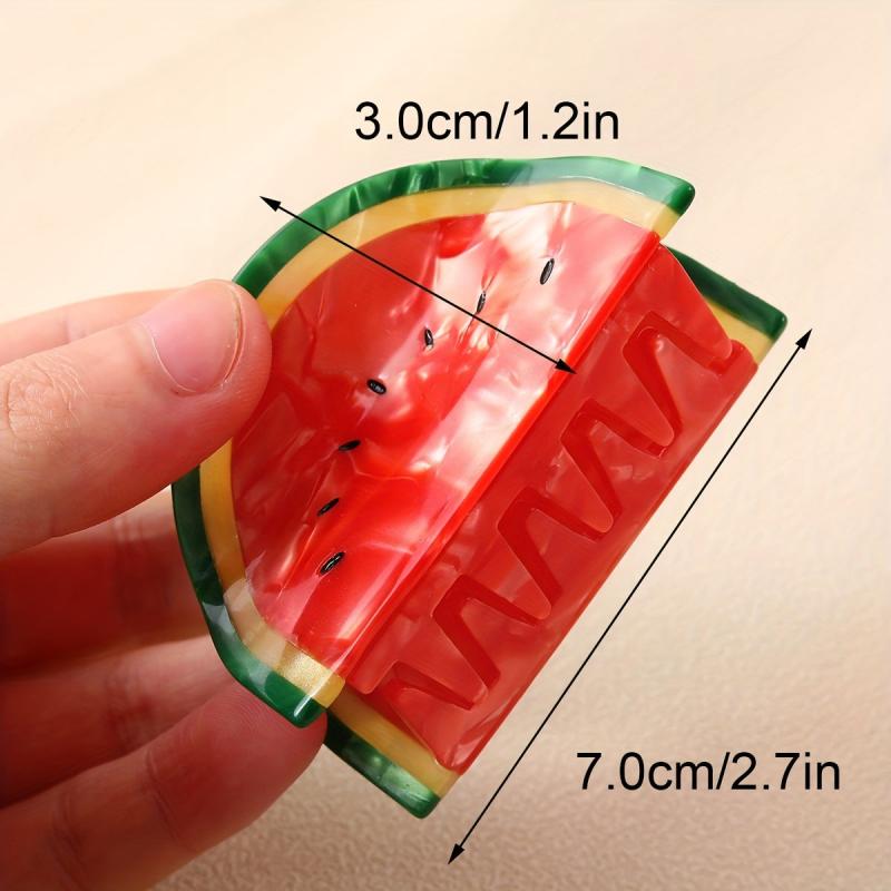 Watermelon Shape Hair Claw Back Head Shark Claw Ponytail Holder