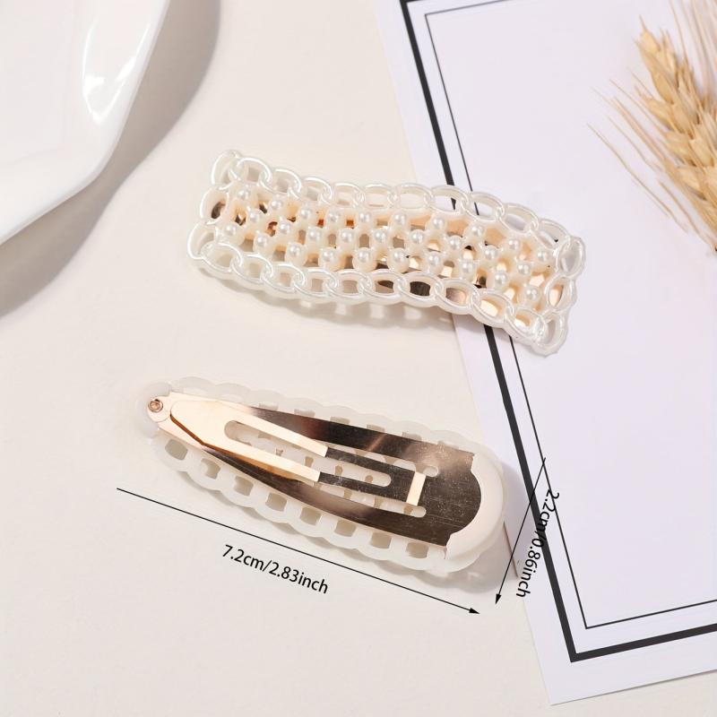 2pcs Resin Hair Clip Duck Billed Style Hair Clip For Women Girls
