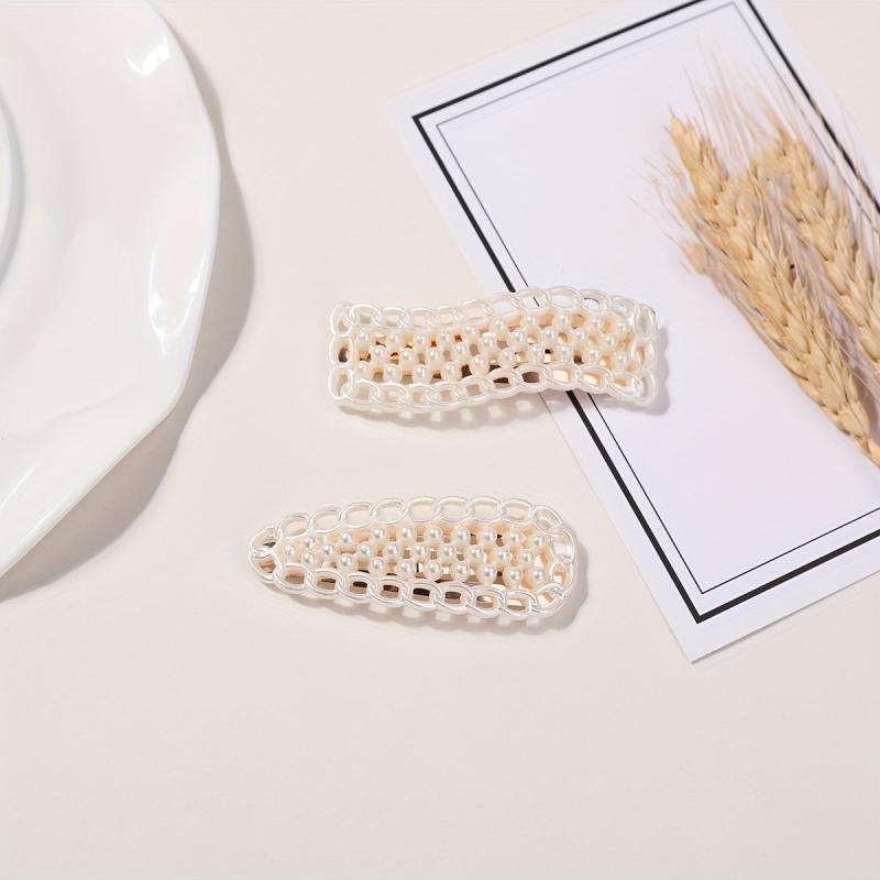 2pcs Resin Hair Clip Duck Billed Style Hair Clip For Women Girls