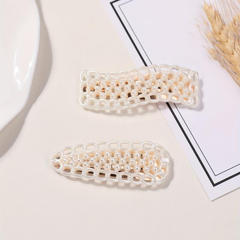 2pcs Resin Hair Clip Duck Billed Style Hair Clip For Women Girls
