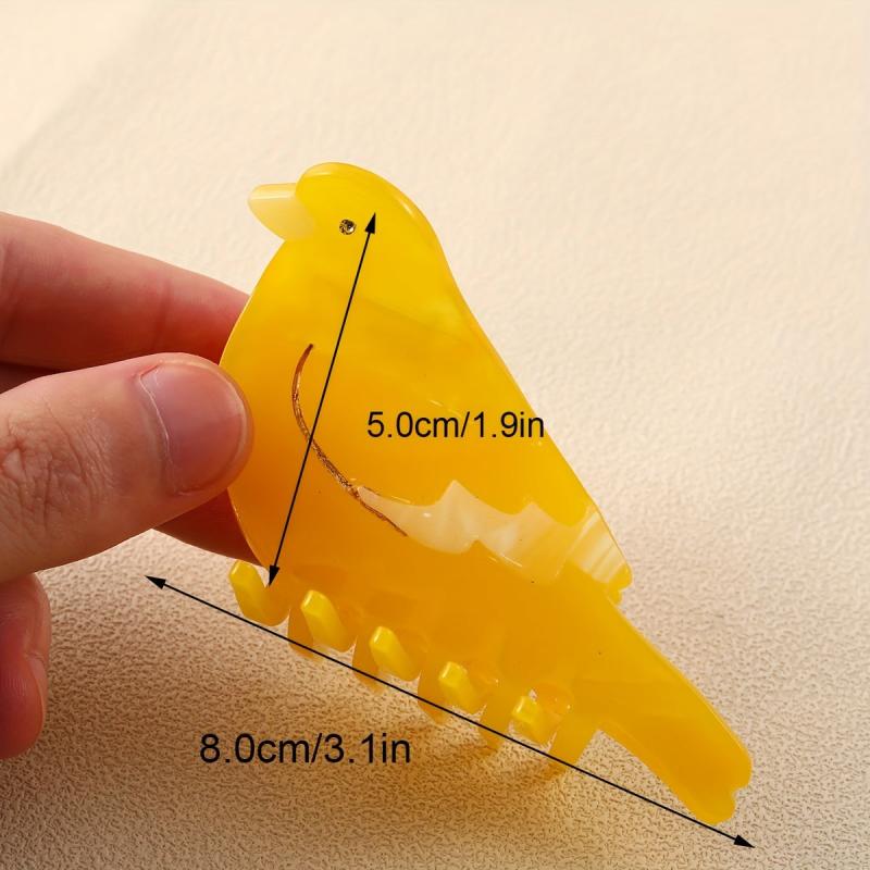 Acrylic Bird Shape Hair Claw Non slip Shark Claw Hair Accessories