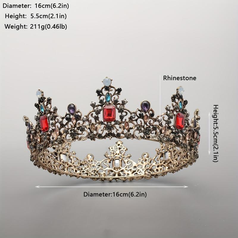 Crystal Headbang Queen Crown Tiara Bridal Headwear Crown