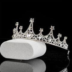 Silvery Rhinestone Crown Headband Party Favor Decorations