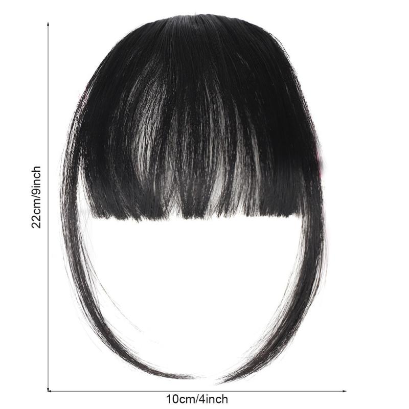 Natural Clip In Air Bangs Fringe Synthetic Hair Extensions One Piece Hairpiece