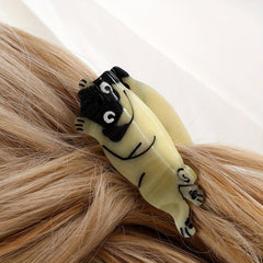 Yellow Acrylic Dog Hair Claw Back Head Clip Shark Claw Hair Accessories