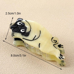 Yellow Acrylic Dog Hair Claw Back Head Clip Shark Claw Hair Accessories