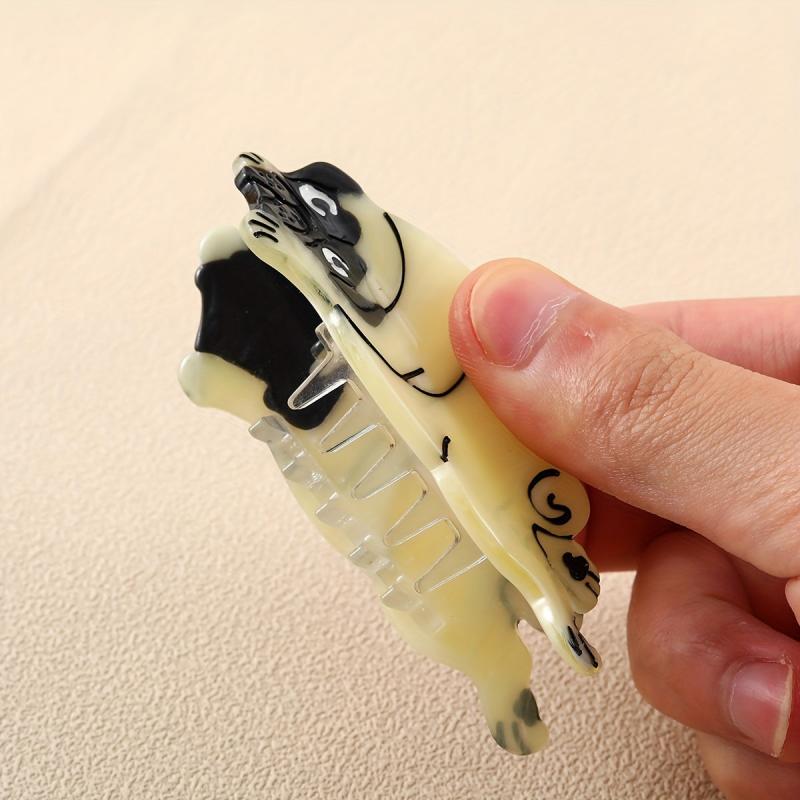 Yellow Acrylic Dog Hair Claw Back Head Clip Shark Claw Hair Accessories