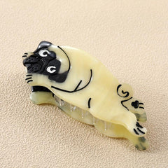Yellow Acrylic Dog Hair Claw Back Head Clip Shark Claw Hair Accessories
