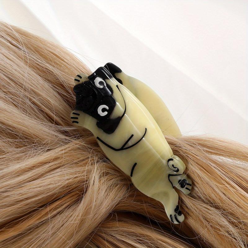 Yellow Acrylic Dog Hair Claw Back Head Clip Shark Claw Hair Accessories