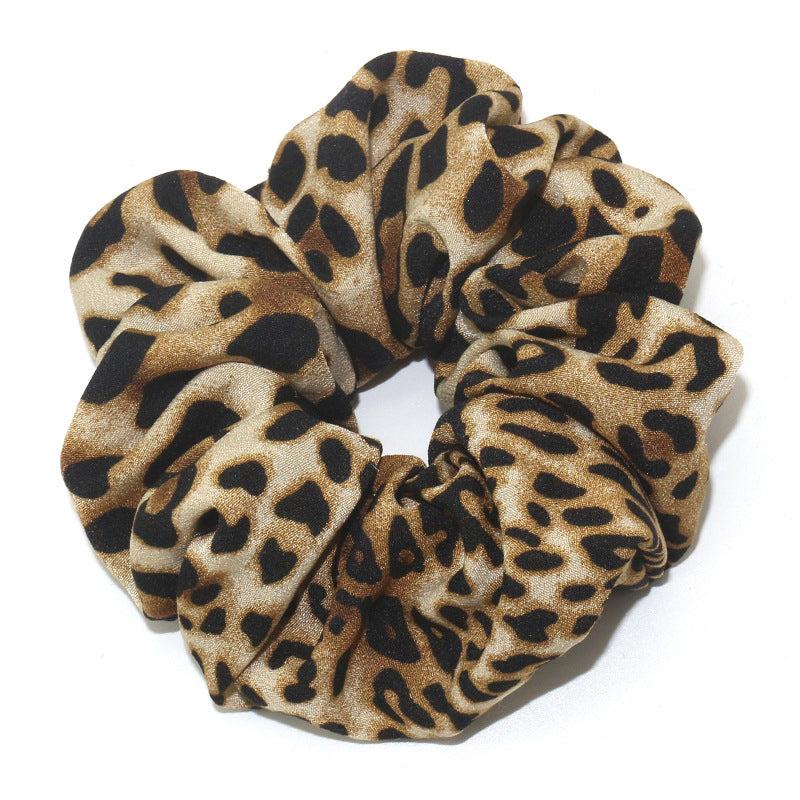 Leopard Hair Scrunchies Sleep Soft Scrunchie for Women Girls
