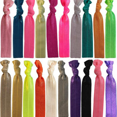 20pcs Knotted Hair Tie Ribbon Hair Rope Seamless Style Hair Ring Ponytail Holder