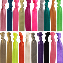 20pcs Knotted Hair Tie Ribbon Hair Rope Seamless Style Hair Ring Ponytail Holder