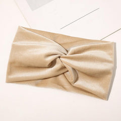 Velvet Stretchy Retro Cross Headband for Sports Yoga Sweatband Hair Accessori