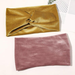 Velvet Stretchy Retro Cross Headband for Sports Yoga Sweatband Hair Accessori