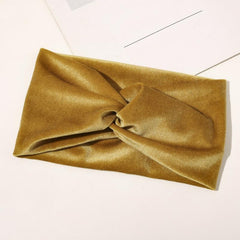 Velvet Stretchy Retro Cross Headband for Sports Yoga Sweatband Hair Accessori
