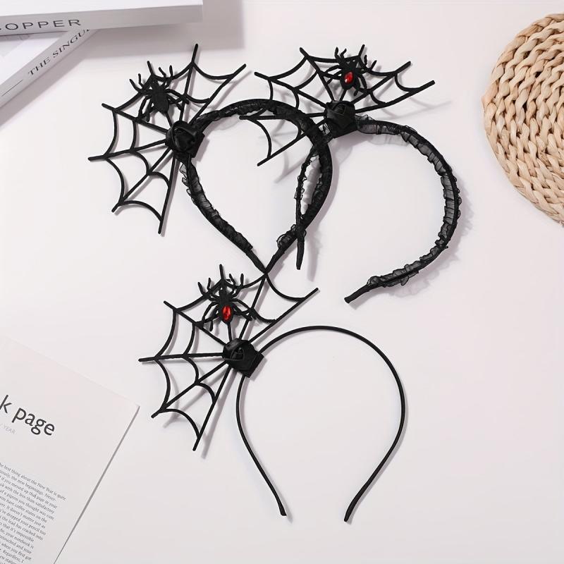 Halloween Head Hoop Spider Net Hair Accessory Party Decoration