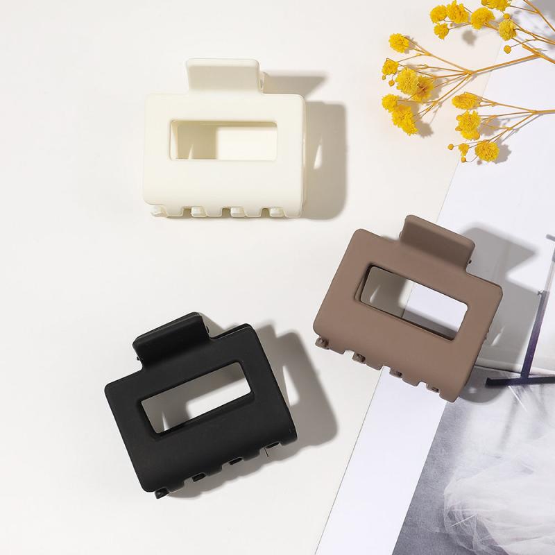 3pcs Frosted Hair Claw Clip Rectangle Hairpin Daily Hair Accessories