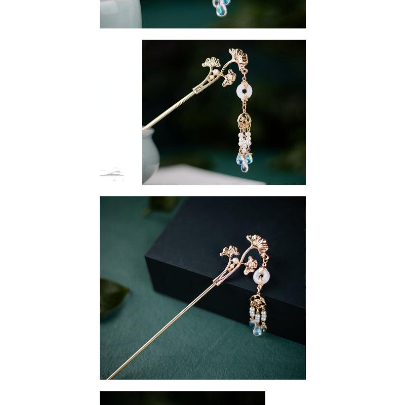 Ginkgo Leaf Hairpin Retro Hair Stick Women Hair Accessories