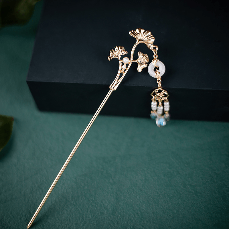 Ginkgo Leaf Hairpin Retro Hair Stick Women Hair Accessories