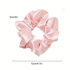 Silky Satin Scrunchies Hair Tie Ponytail Holder Hair Rope Women Girls Accessorie