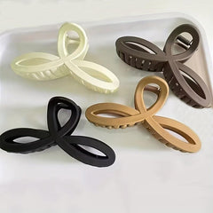 Frosted Clover Hair Claw Clip Strong Hold Grip Hair Jaw Clip