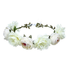 Rose Hairpin Holiday Wreath Hair Band Headdress Flower Crown Headband