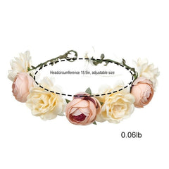 Rose Hairpin Holiday Wreath Hair Band Headdress Flower Crown Headband
