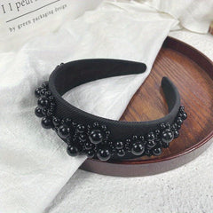 Faux Pearl Headband Wide Brim Headdress Hair Accessories For Women