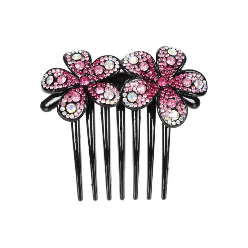 Rhinestone Flower Hair Comb Pin Wedding Bridal Headdress Accessory