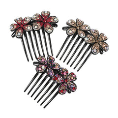 Rhinestone Flower Hair Comb Pin Wedding Bridal Headdress Accessory