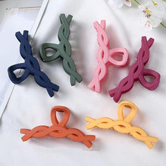 Frosted Twist Hair Claw Clip Strong Hold Grip Hair Jaw Clip