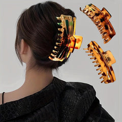 Jelly Resin Hair Claw Large Nonslip Ponytail Holder for Thick Long Hair