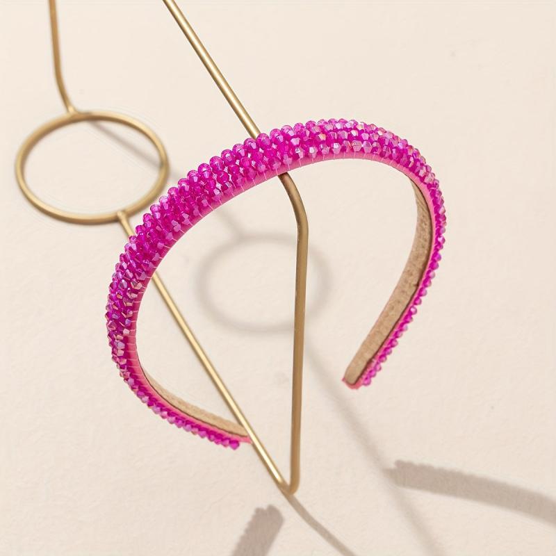 Colorful Rhinestone Headband Glitter Hair Band for Women Girls