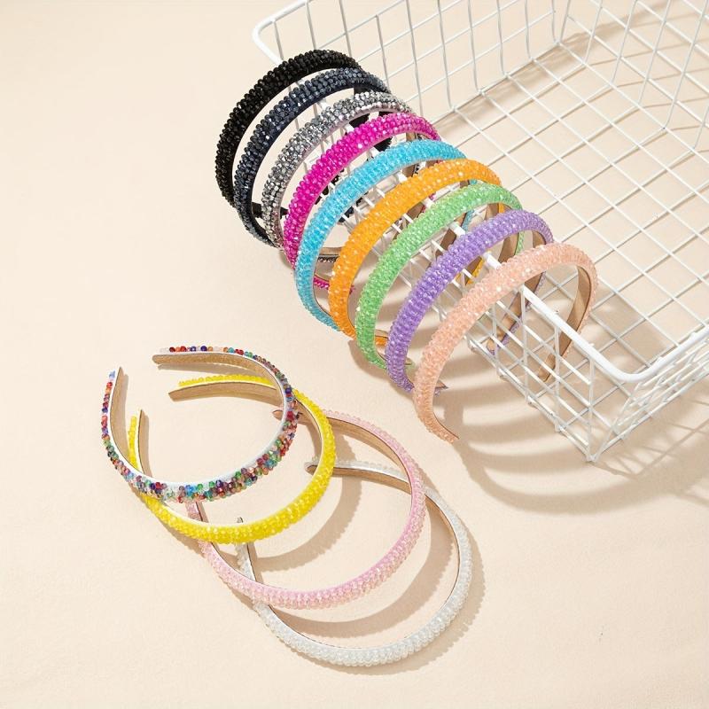 Colorful Rhinestone Headband Glitter Hair Band for Women Girls