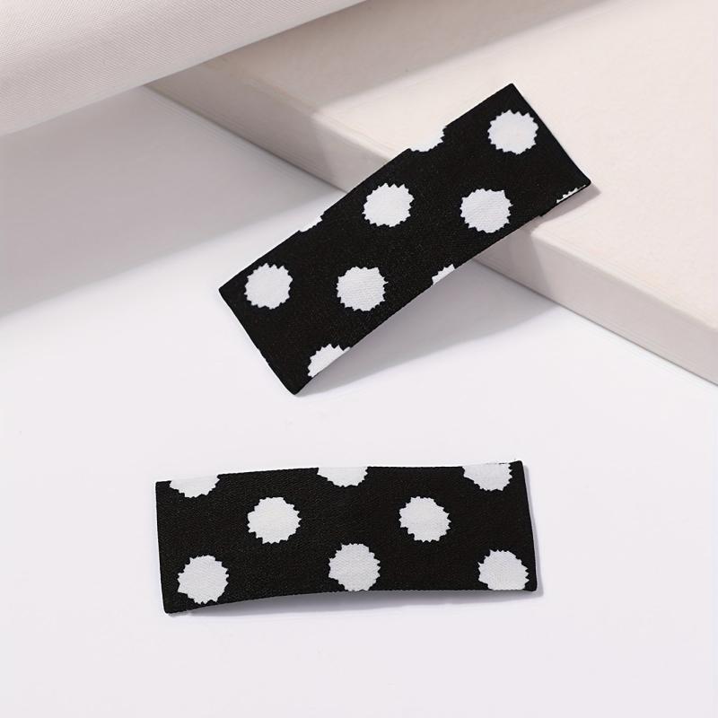 2pcs Polka Dot Snap Clip Hair Clip for Women Girls