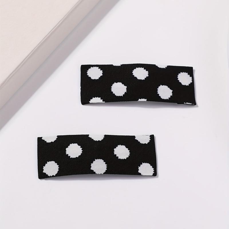 2pcs Polka Dot Snap Clip Hair Clip for Women Girls