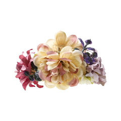Flower Fabric Hair Claw Clip Strong Hold Grip