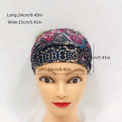 Vintage Flower Headband Yoga Bandana Hair Accessories