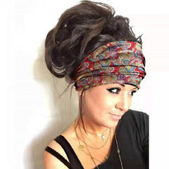 Vintage Flower Headband Yoga Bandana Hair Accessories