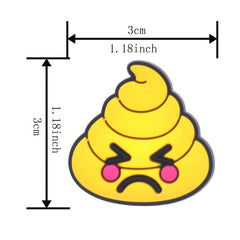 16pcs Cartoon Poop Shoes Charm DIY Sandals Decoration