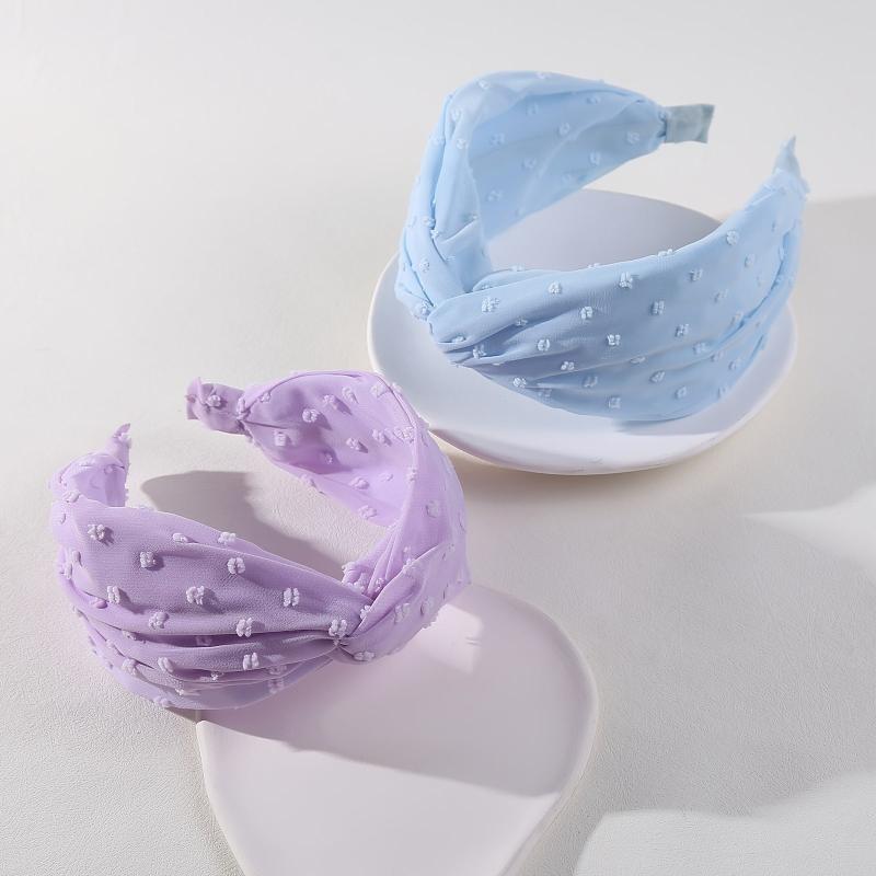 2pcs Knotted Headbands Wide Cross Knot Hair Hoop Women's Headbands Elastic Turba